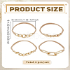 4Pcs Elastic Fiber Hair Ties for Women OHAR-LP0004-41-2