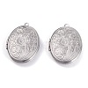 Tarnish Resistant 316 Stainless Steel Locket Pendants STAS-O132-02P-1