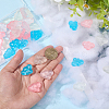 40pcs 4 Colors Luminous Transparent Resin Cabochons RESI-SC0006-58-3