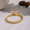 304 Stainless Steel Cuban Link Chain Bracelets for Women TJ2572-5