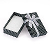 Polka Dot Print Cardboard Jewelry Gift Boxes with Bowknot CON-TAC0001-10E-2