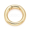 Rack Plating Brass Spring Gate Rings KK-M229-48G-1