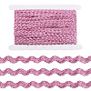 3 Rolls Polyester Glitter Wavy Fringe Trim Ribbon OCOR-GF0004-45A-6