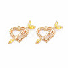 Brass Micro Pave Cubic Zirconia Pendants KK-S364-274B-1