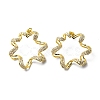 Crystal Rhinestone Hollow Out Flower Stud Earrings EJEW-D055-04G-1