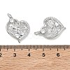 SHEGRACE Valentine's Day Brass Clear Cubic Zirconia Pendants XGRQ3K059-558P-3