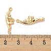 Brass Micro Pave Clear Cubic Zirconia Pendants KK-K378-18G-3