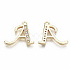 Brass Micro Pave Clear Cubic Zirconia Pendants KK-S360-053A-NF-1