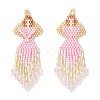 Glass Seed Beaded Angel Pendants PALLOY-MZ0089296-03-1