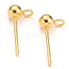 304 Stainless Steel Ball Post Stud Earring Findings STAS-Z035-02G-C-1