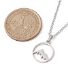 Non-Tarnish 201 Stainless Steel Pendnat Necklaces NJEW-JN04764-02-3