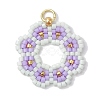 Seed Beads Beaded Charms PALLOY-MZ00205-01-1