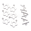 Flower Tibetan Style Alloy Toggle Clasps A0977Y-2