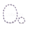 Cute Polymer Clay & ABS Plastic Pearl Beaded Necklace & Stretch Bracelet SJEW-JS01267-3