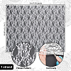 Flower Pattern Nylon Lace Fabric OCOR-WH0092-20A-2