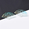 Transparent Spray Painted Glass Pendants GLAA-R212-01-A03-3