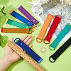 9Pcs 9 Colors Alloy Polyester Keychains KEYC-FH0001-80A-3