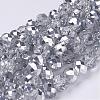 Electroplate Glass Bead Strands X-GR10MMY-07S-1
