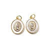 Brass Micro Pave Cubic Zirconia Pendants KK-K384-16G-1
