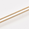 Brass Round Snake Chain Necklace Making MAK-T006-11B-KC-3