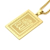 201 Stainless Steel Box Chain Rectangle with Muslim Islam Allah Pendant Necklaces LS-NJEW-M008-04G-1
