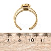 304 Stainless Steel with Glass Cat Eye Cuff Rings for Women RJEW-K309-40G-5