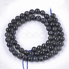 Natural Black Labradorite Beads Strands G-S333-6mm-021A-2