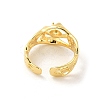 Brass Cup Peg Open Cuff Ring Settings KK-G518-08G-01-3