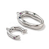 Brass Micro Pave Colorful Cubic Zirconia Interlocking Clasps KK-C051-50P-2