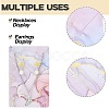 50Pcs Rectangle Hot Stamping Cardboard Paper Jewelry Display Cards CDIS-CJ0001-04-3