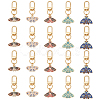 20Pcs 5 Styles Moth Alloy Enamel Pendant Decorations HJEW-PH02257-1