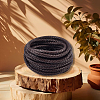 5M Braided Round PU Leather Jewelry Cord OCOR-GF0004-96B-02-7