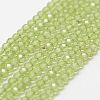 Natural Peridot Bead Strands X-G-P271-3mm-12-1