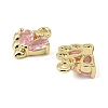 Brass Micro Pave Cubic Zirconia Pendants KK-C107-14A-G-2