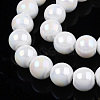 Electroplate Opaque Glass Beads Strands X-GLAA-T032-P6mm-AB02-4