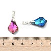AB Color Plated Electroplate Glass Pendants PALLOY-JF05303-01-4