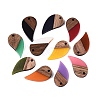 Opaque Resin & Walnut Wood Pendants RESI-N053-30-2