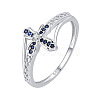 925 Sterling Silver Pave Cubic Zirconia Finger Rings FS-WGCB4BE-04-5