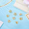 8Pcs 4 Styles Brass Micro Pave Cubic Zirconia Pendants KK-TA0002-33-4