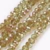 Electroplate Glass Beads Strands GLAA-K027-HR-B03-1