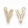 Brass Cubic Zirconia Charms KK-S348-330Y-2