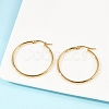 PVD Vacuum Plating 201 Stainless Steel Hoop Earrings with 304 Stainless Steel Pins for Women EJEW-D279-12G-04-4