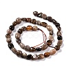 Natural Black Sunstone Beads Strands G-G018-03A-2