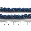 Electroplated Natural Lava Rock Beads Strands G-A251-E01-01H-4