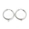 Tarnish Resistant 201 Stainless Steel Huggie Hoop Earring Findings STAS-P283-01L-P-1