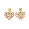 Brass Micro Pave Cubic Zirconia Charms CU-CBA03AF-18A-02-1