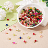 Glass Round Pendants PALLOY-TADJ00001-01-4