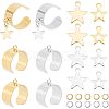 Unicraftale DIY Star Charm Cuff Ring Making Kit DIY-UN0003-68-1