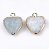 Electroplate Natural Amazonite Pendants G-T112-03C-2