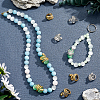 8Pcs 2 Colors Brass Beads KK-PH0014-64-4